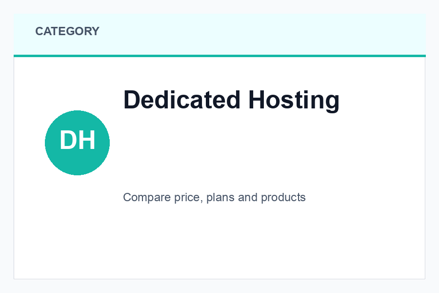 Dedicated Hosting